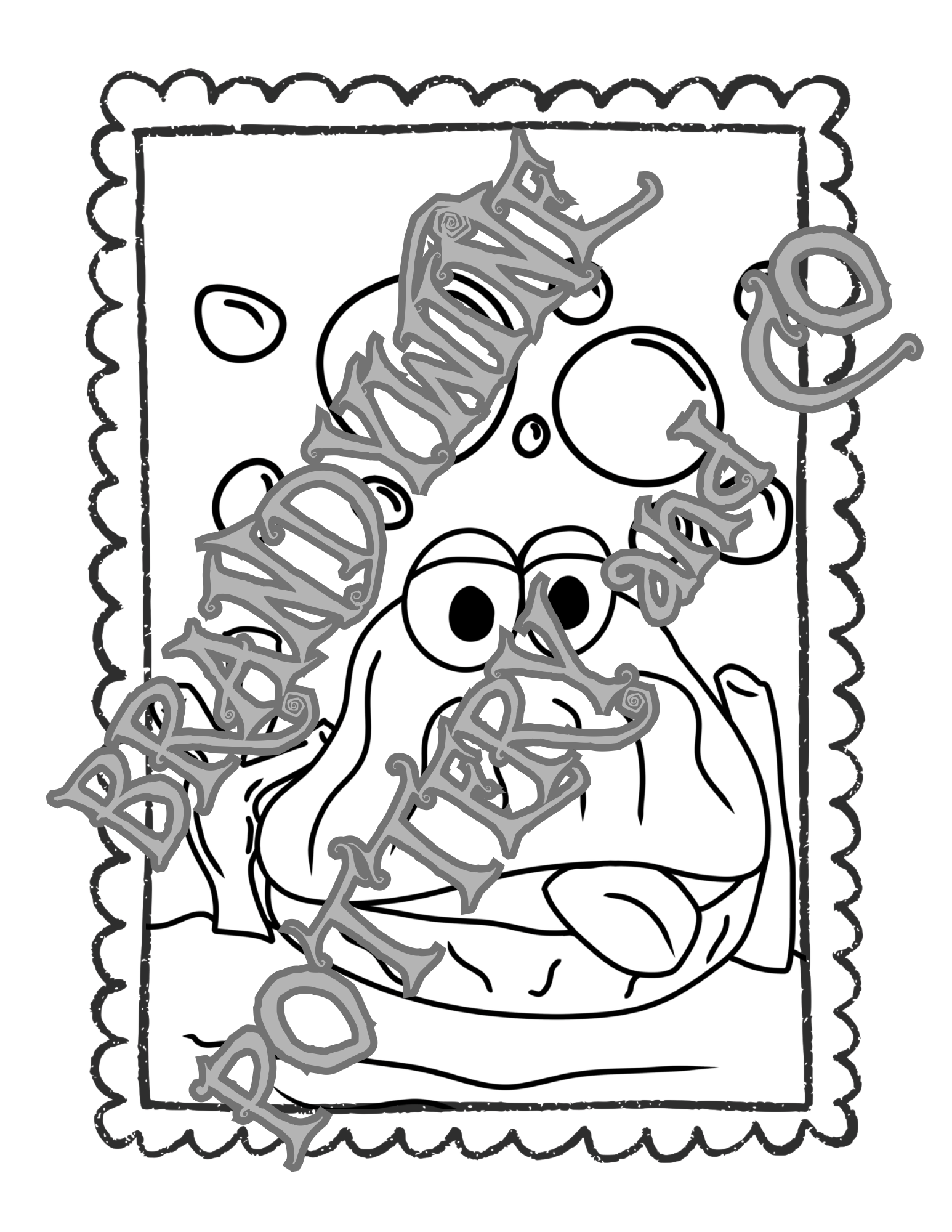 The Clamcy Coloring Page! Cute Coloring Page for Kids!